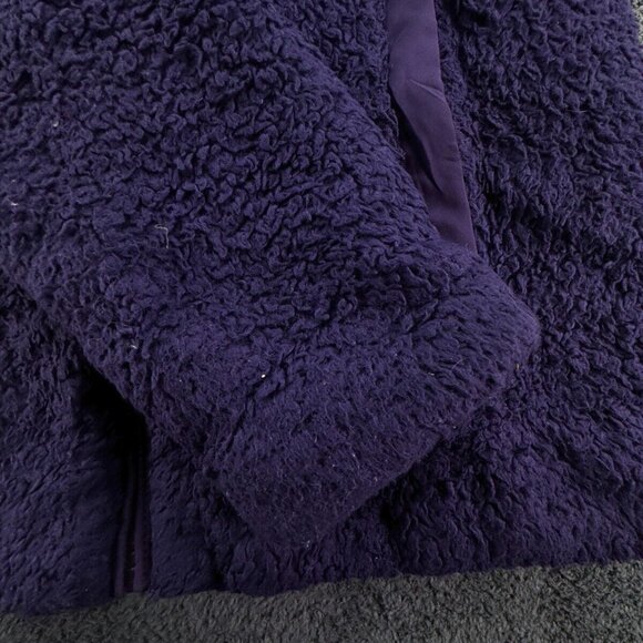 Patagonia Women Jacket Sherpa Fleece Purple Small Full Zip Soft W/ Pockets Lined - Picture 16 of 16
